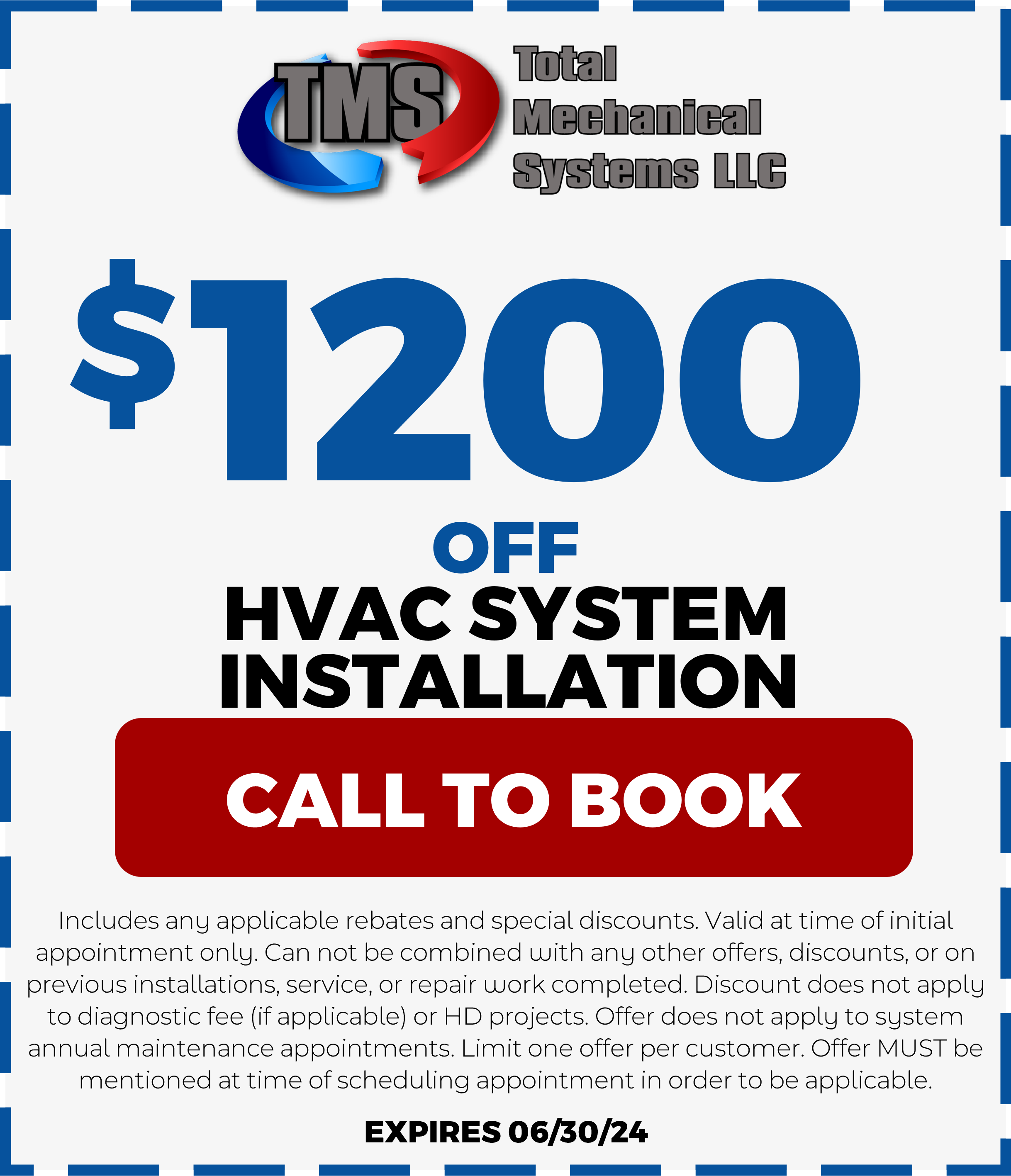 $1200 OFF HVAC Installation / Replacement