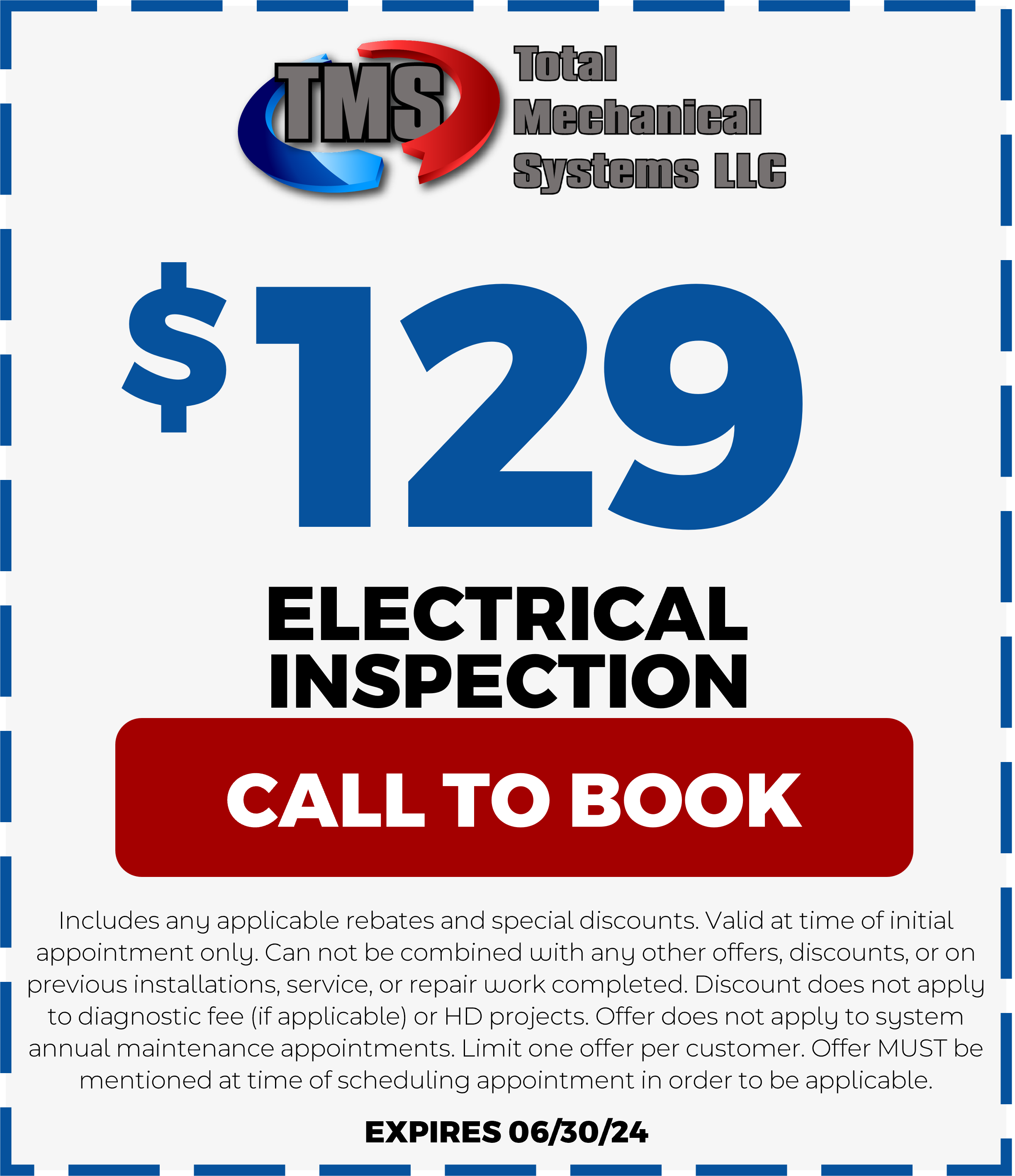 $129 ELECTRICAL INSPECTION