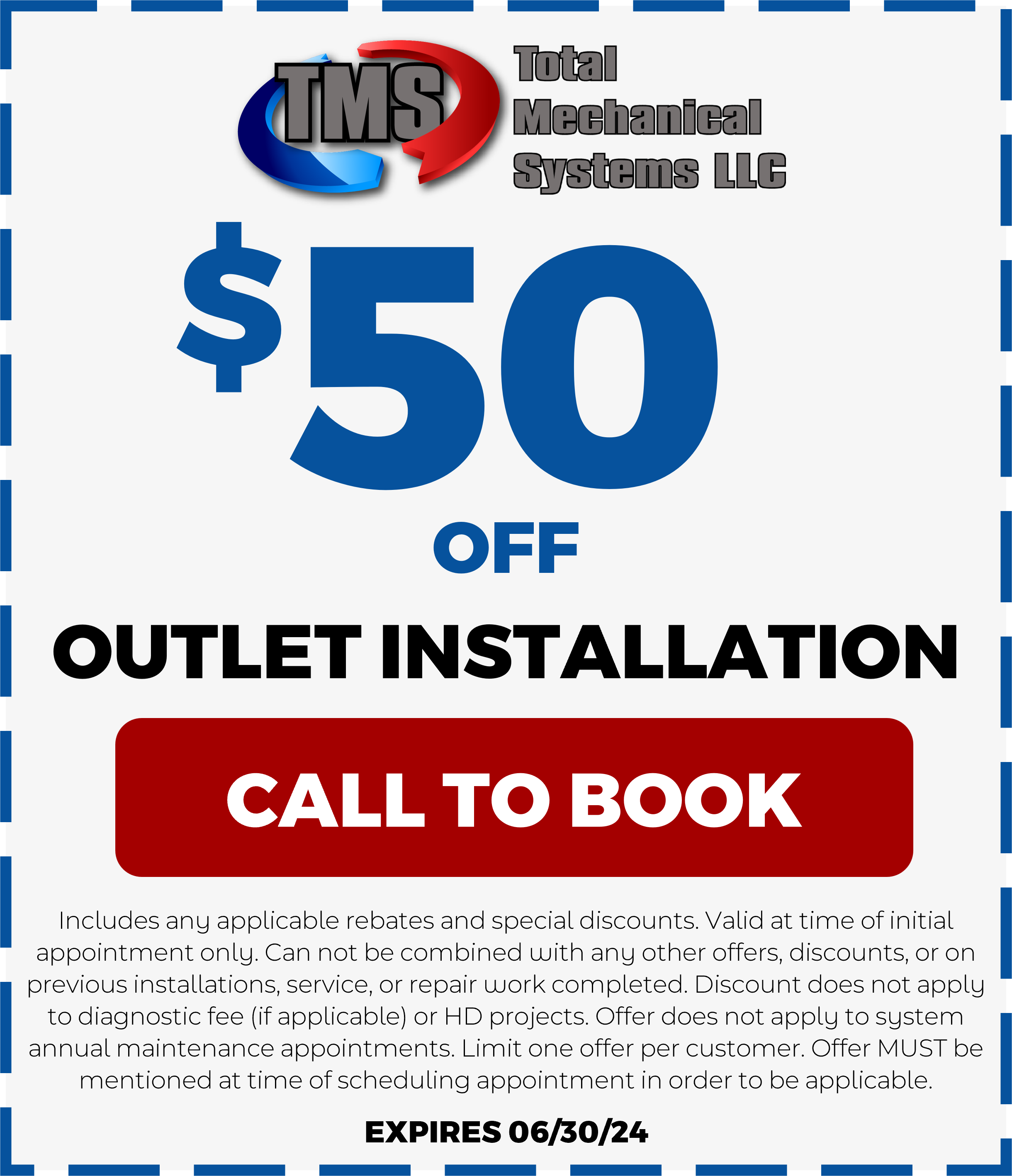 $50 off outlet installation